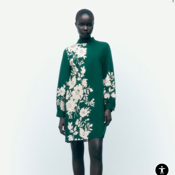 ZARA short dress with floral print - Picture 6 of 6